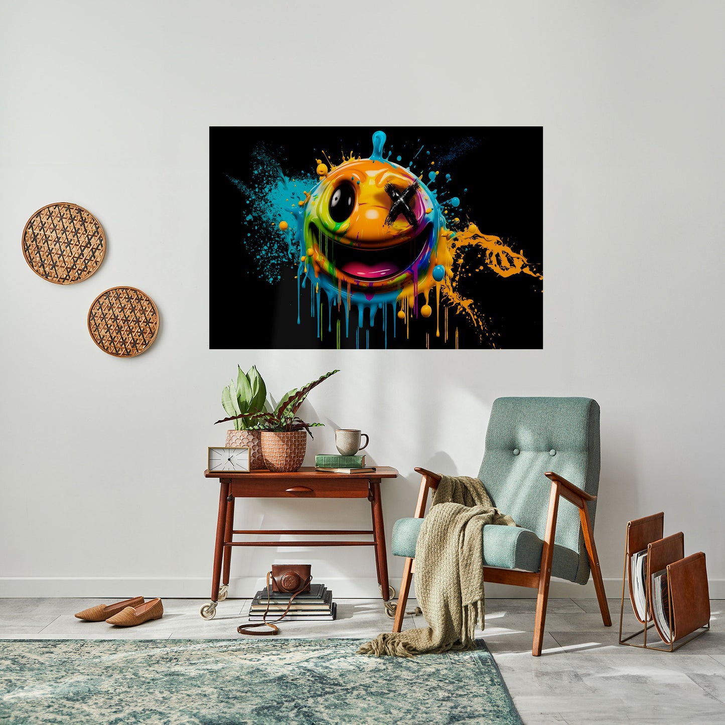 Poster orizzontale staccabile e attaccabile TRIPPY HAPPINESS
