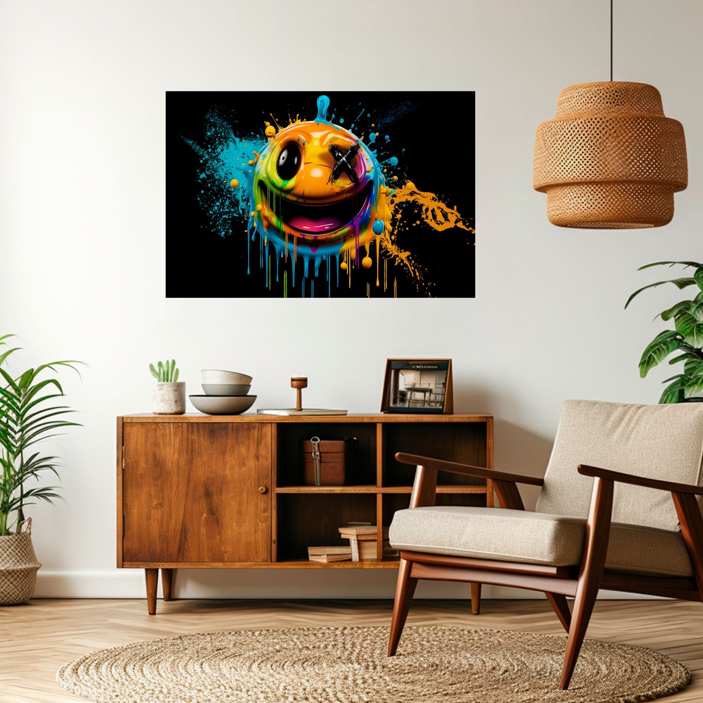 Poster orizzontale staccabile e attaccabile TRIPPY HAPPINESS