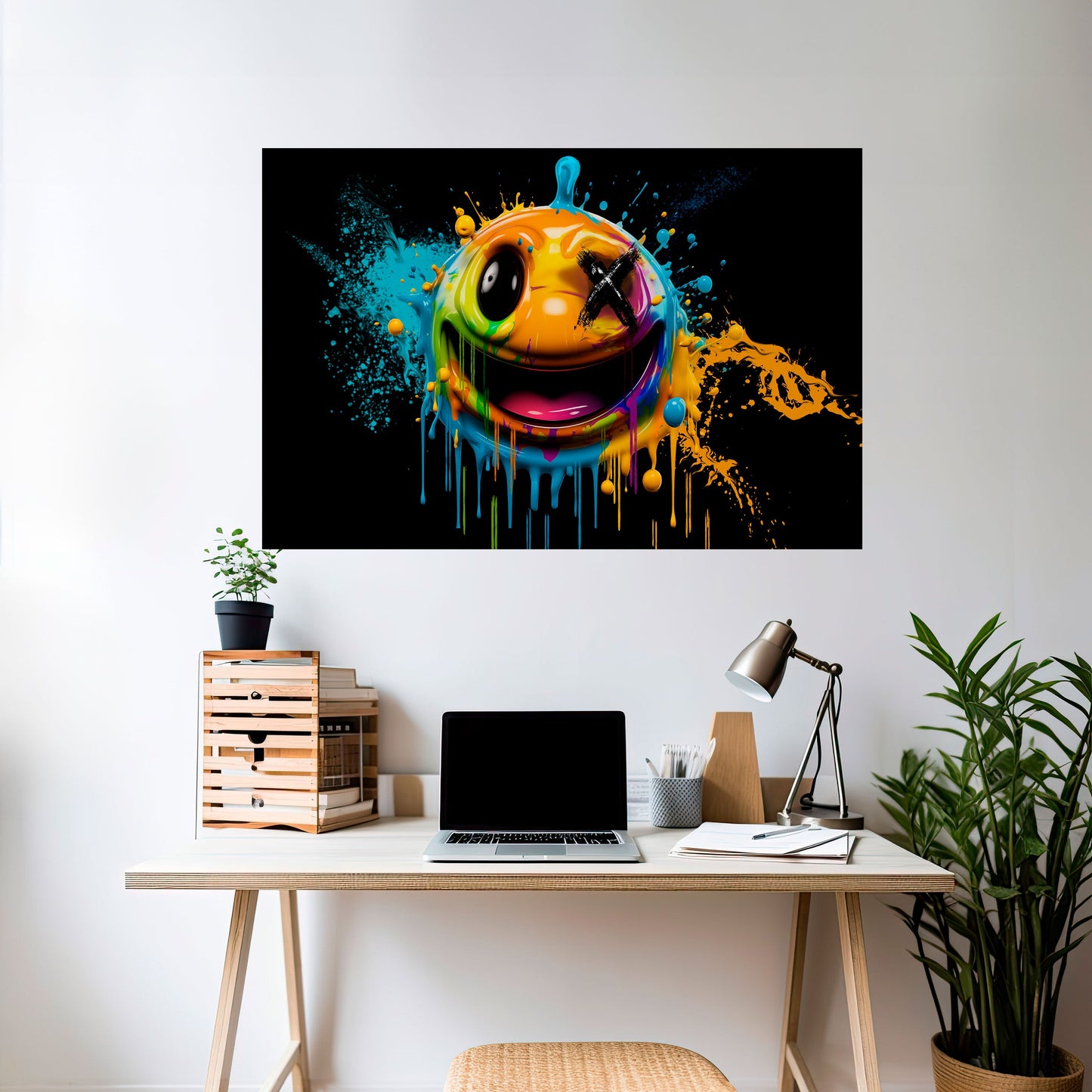 Poster orizzontale staccabile e attaccabile TRIPPY HAPPINESS