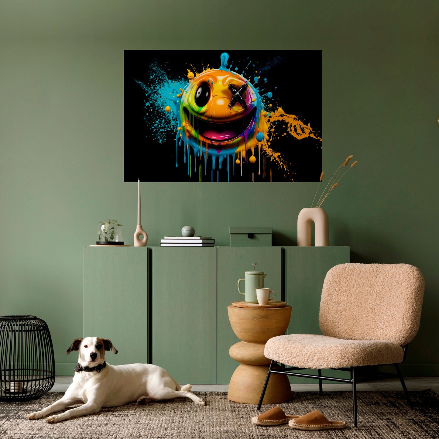 Poster orizzontale staccabile e attaccabile TRIPPY HAPPINESS
