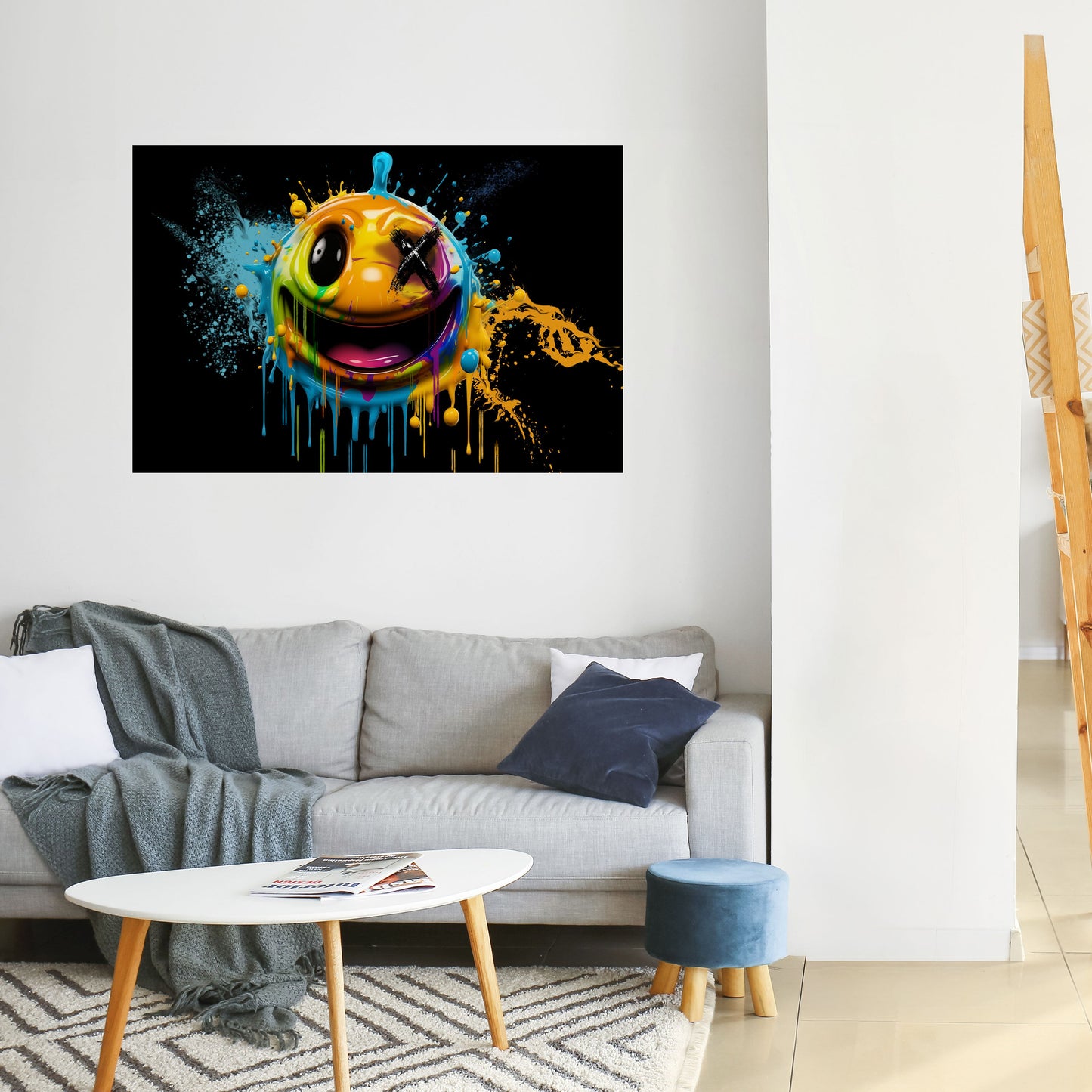 Poster orizzontale staccabile e attaccabile TRIPPY HAPPINESS