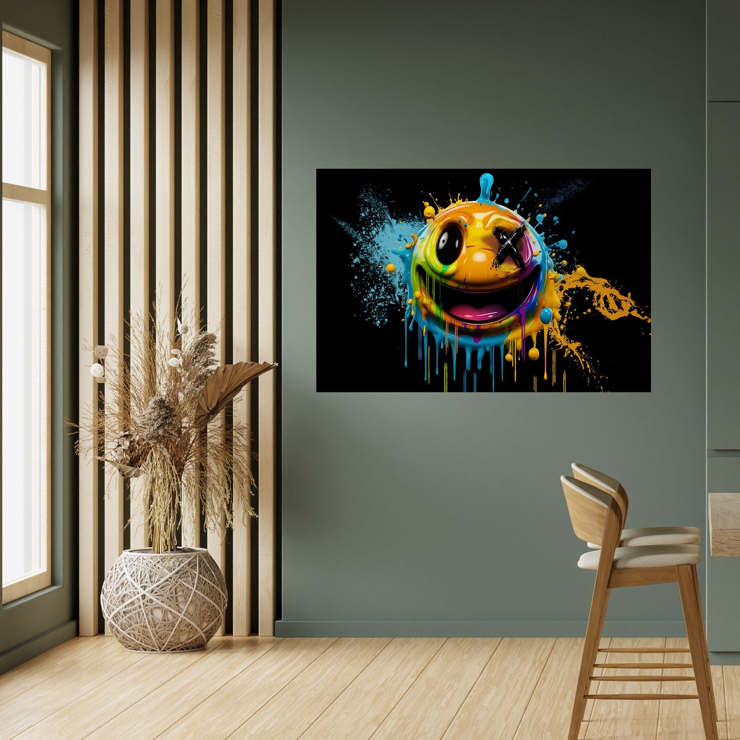 Poster orizzontale staccabile e attaccabile TRIPPY HAPPINESS