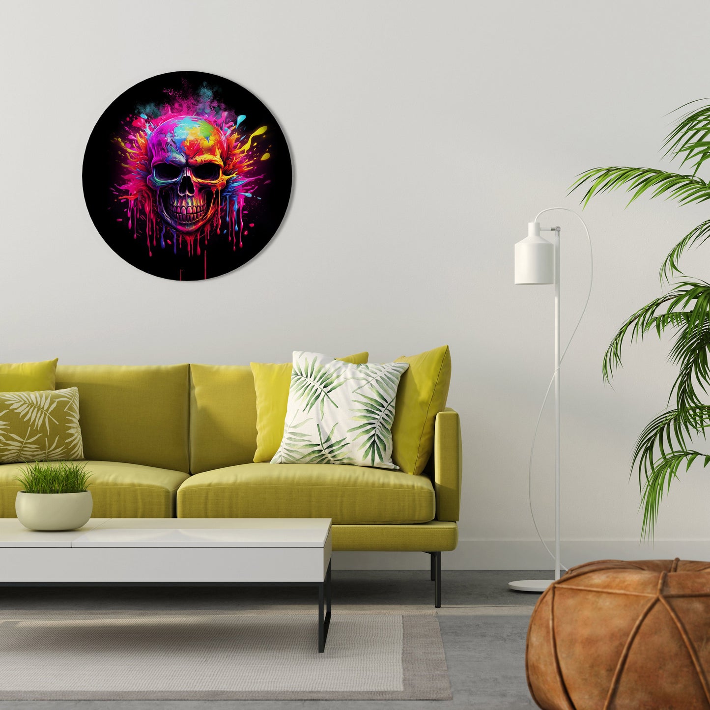 Decorazione murale rotonda SKULL QUEST