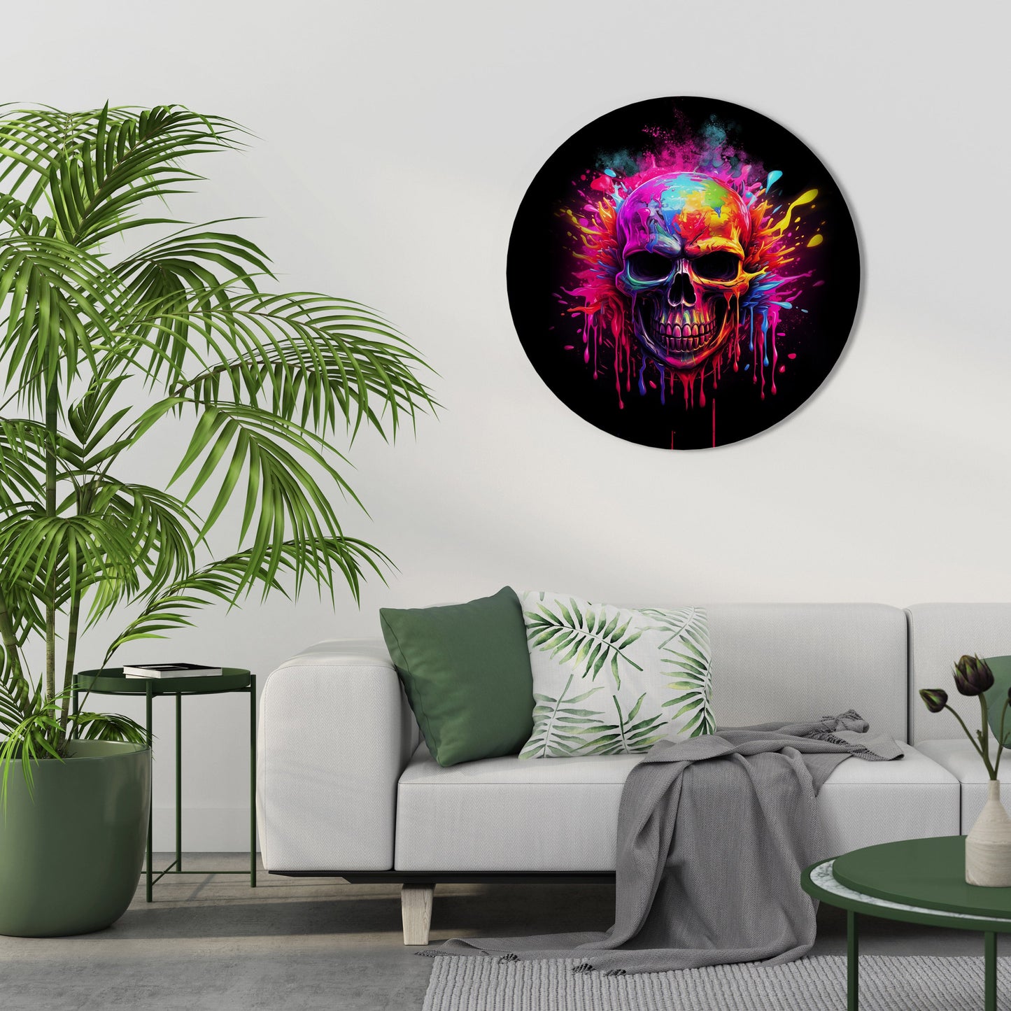 Decorazione murale rotonda SKULL QUEST