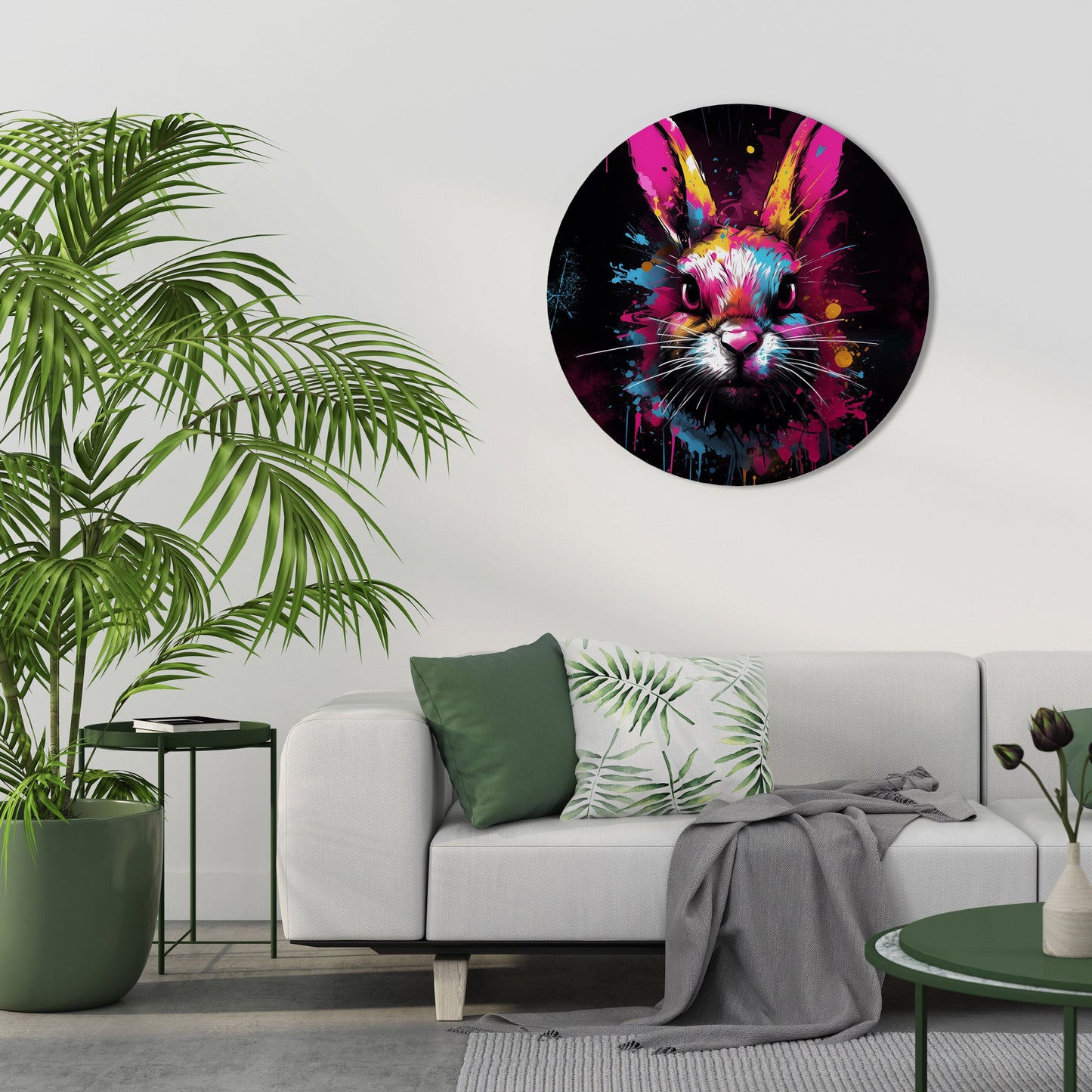 NON SEGUIRE IL CONIGLIO - Decorazione murale rotonda