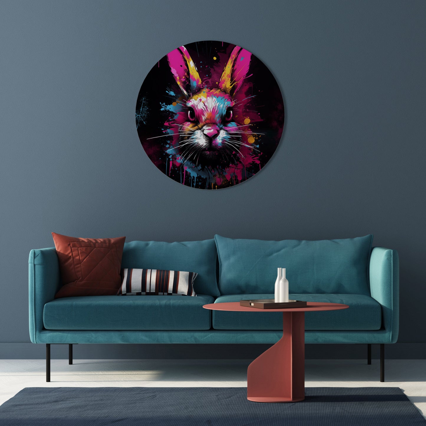 NON SEGUIRE IL CONIGLIO - Decorazione murale rotonda