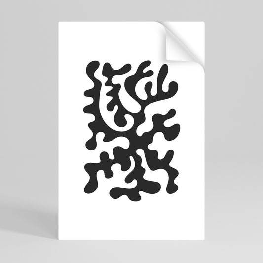 Poster verticale staccabile e attaccabile CHARCOAL CASCADE