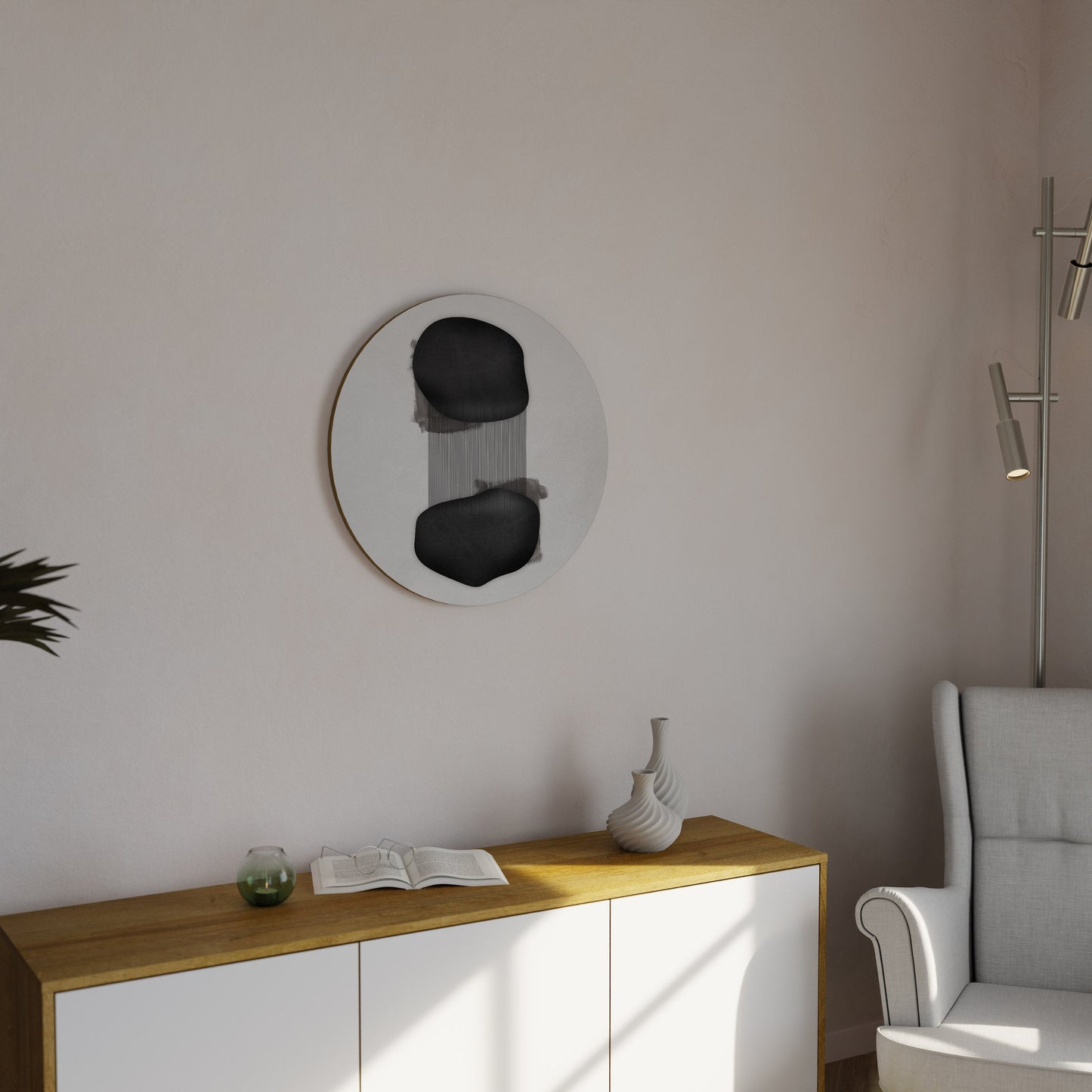 BLACK OVERTURE Round Wall Art