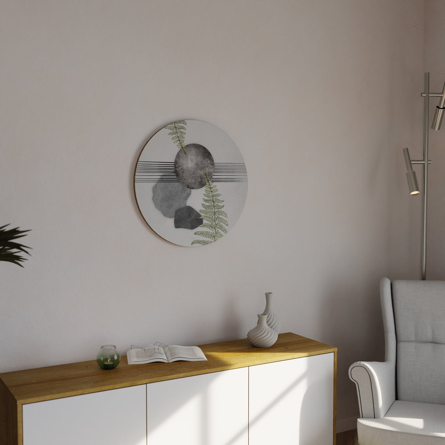 FERN MELANCHOLY Round Wall Art