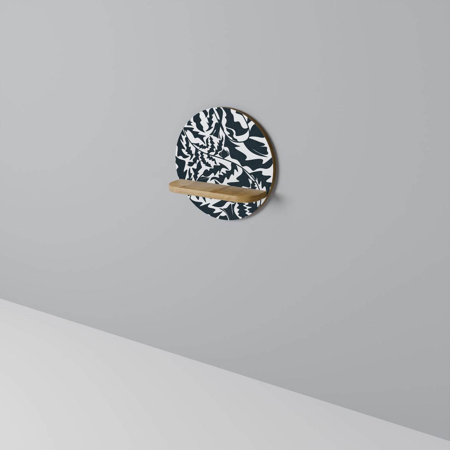 ETHEREAL ORNAMENT Mensola rotonda per arte in effetto rovere