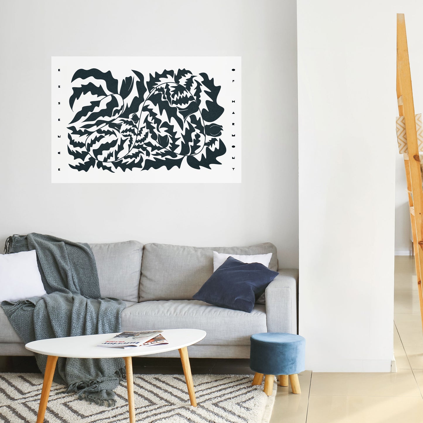 Poster orizzontale staccabile e attaccabile ORNAMENTO ETEREALE