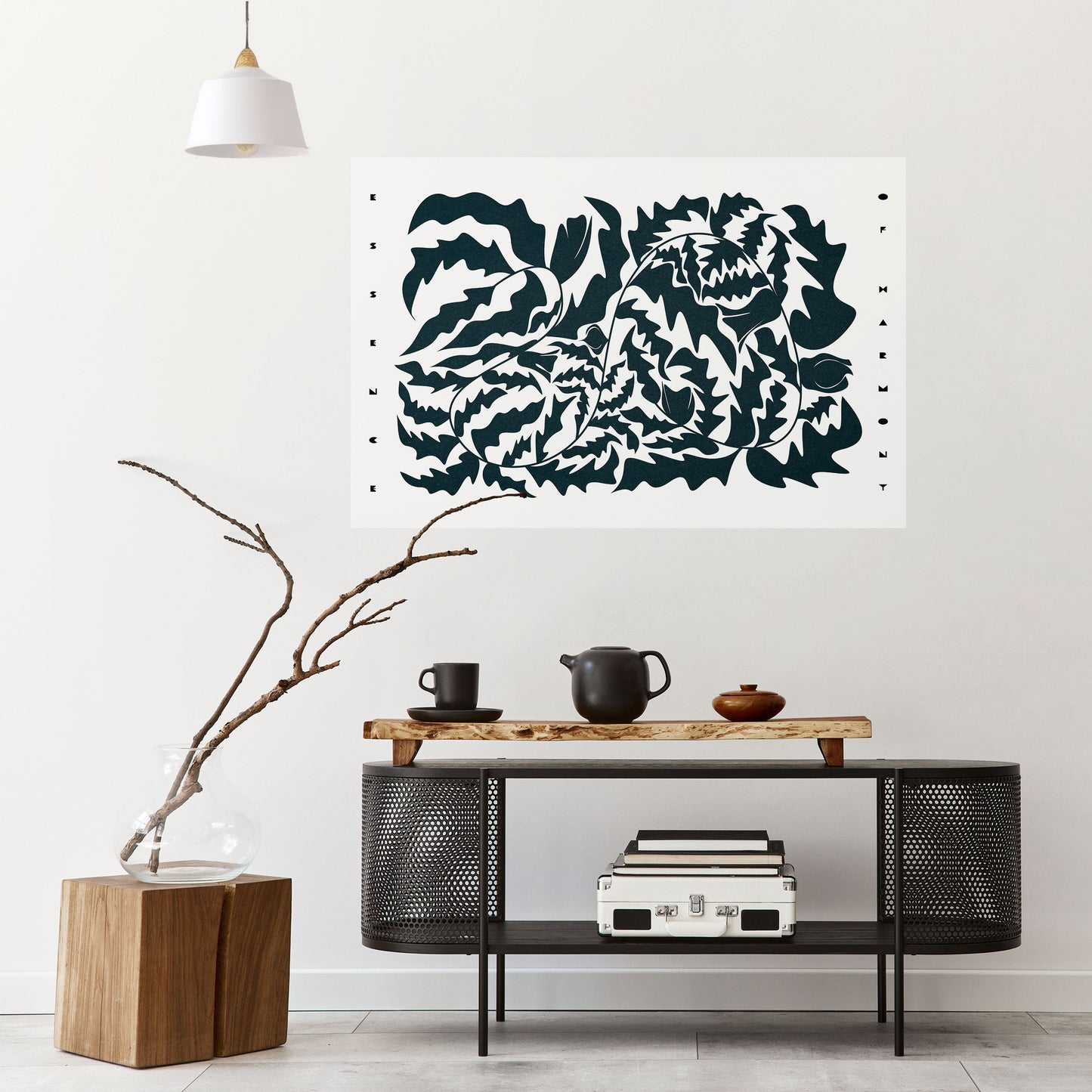 Poster orizzontale staccabile e attaccabile ORNAMENTO ETEREALE