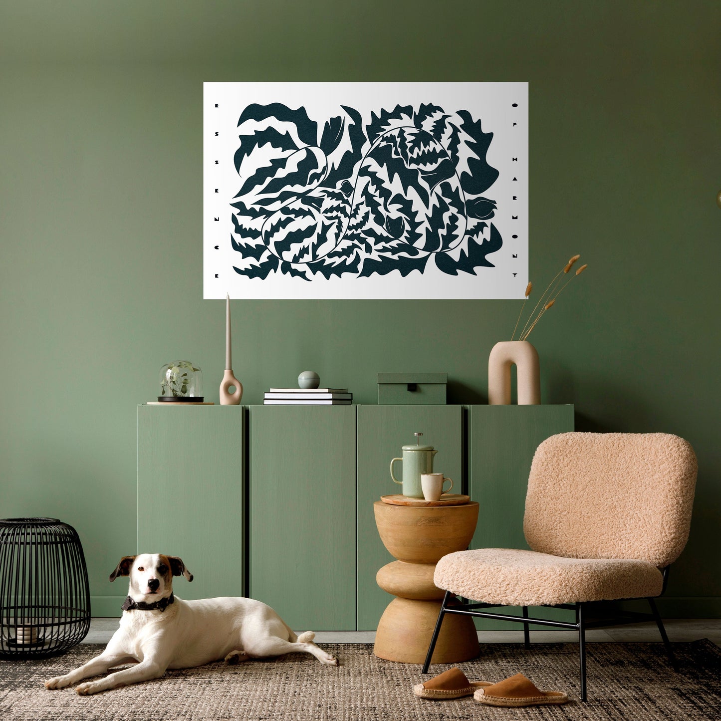 Poster orizzontale staccabile e attaccabile ORNAMENTO ETEREALE
