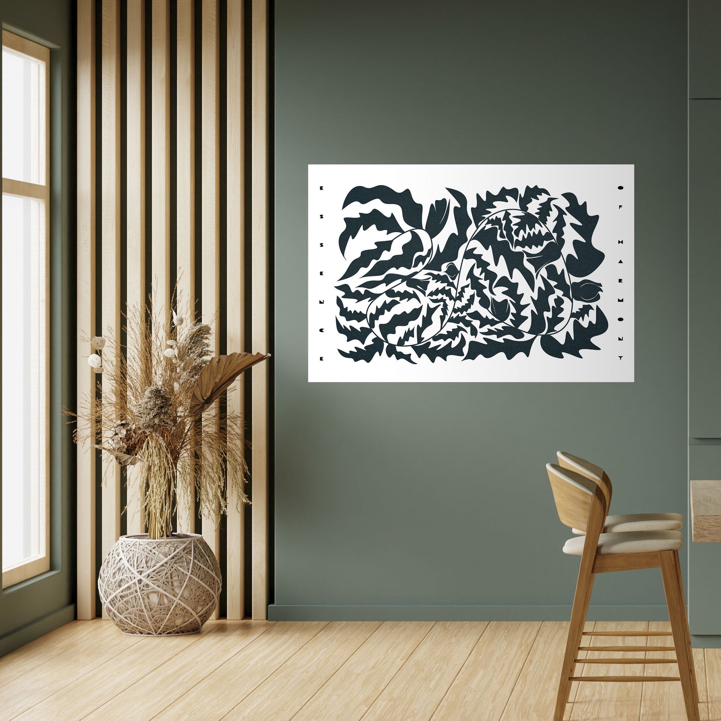 Poster orizzontale staccabile e attaccabile ORNAMENTO ETEREALE