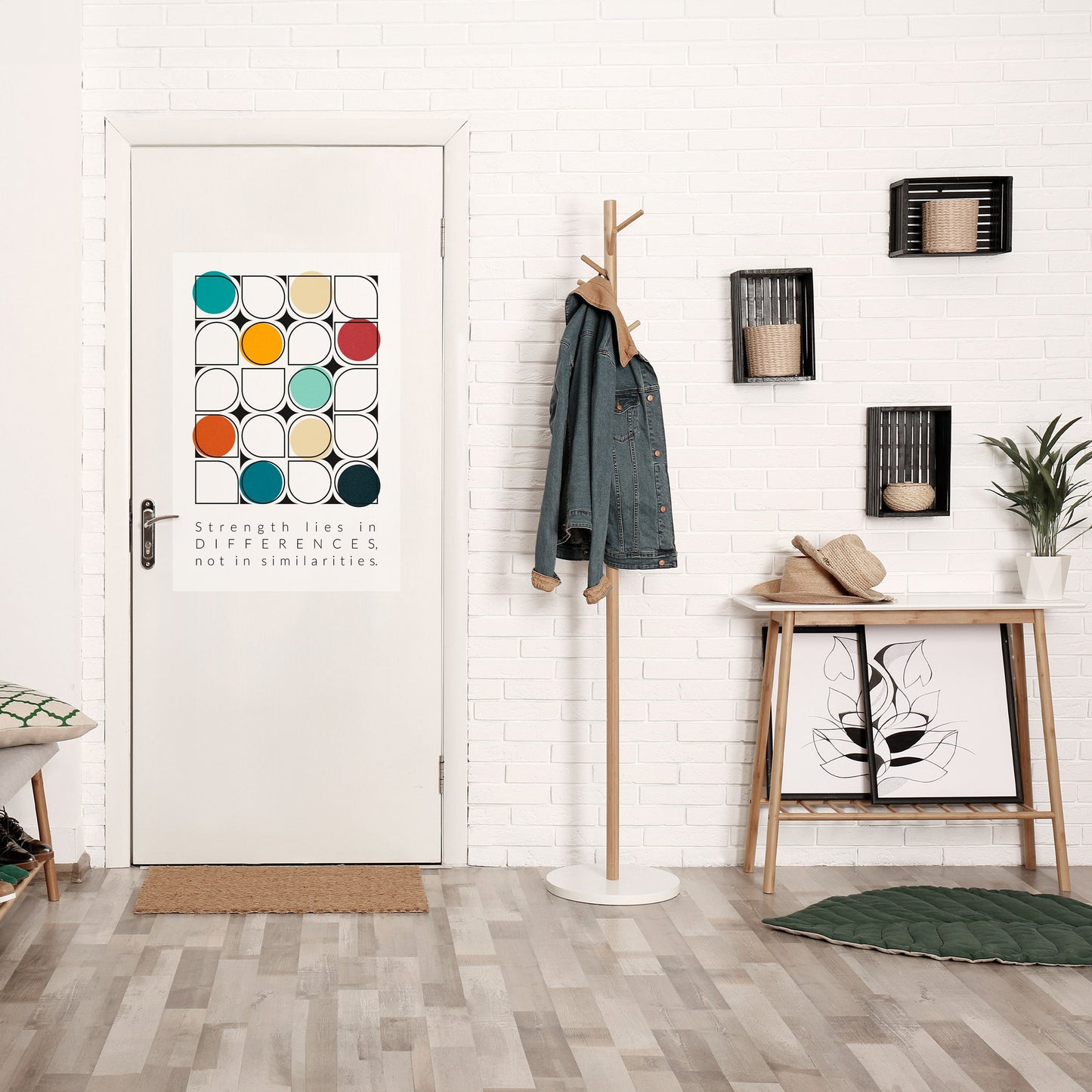 Poster verticale staccabile e attaccabile HUE HARMONY