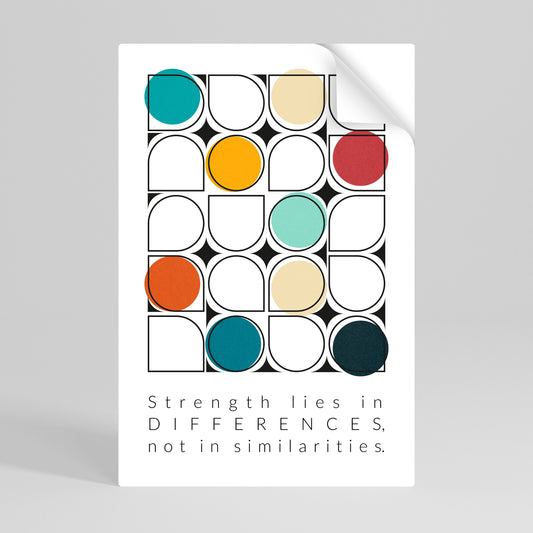 Poster verticale staccabile e attaccabile HUE HARMONY