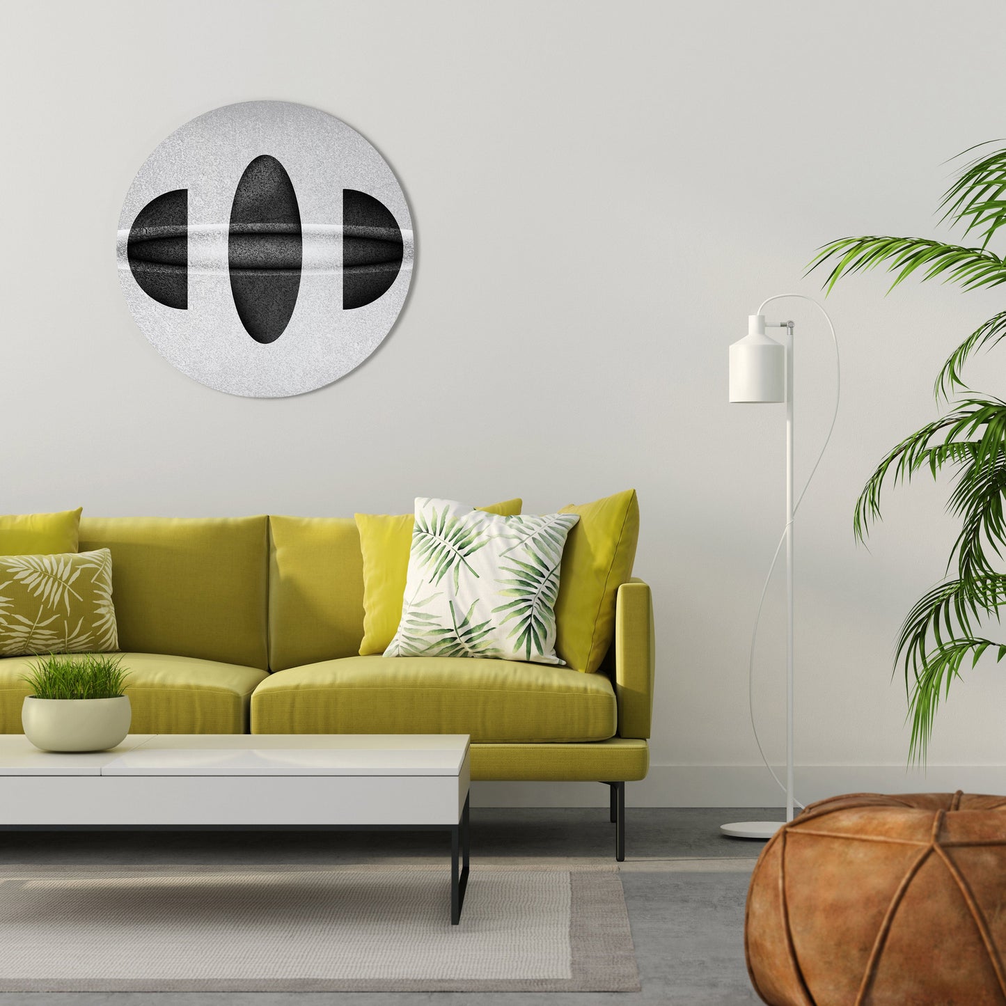 OBSIDIAN ODYSSEY Round Wall Art