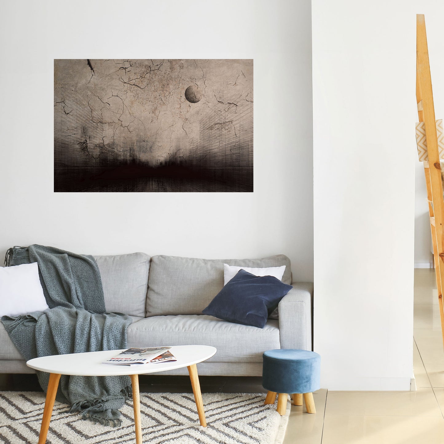 Poster orizzontale staccabile e attaccabile MOONBEAM THOUGHTS