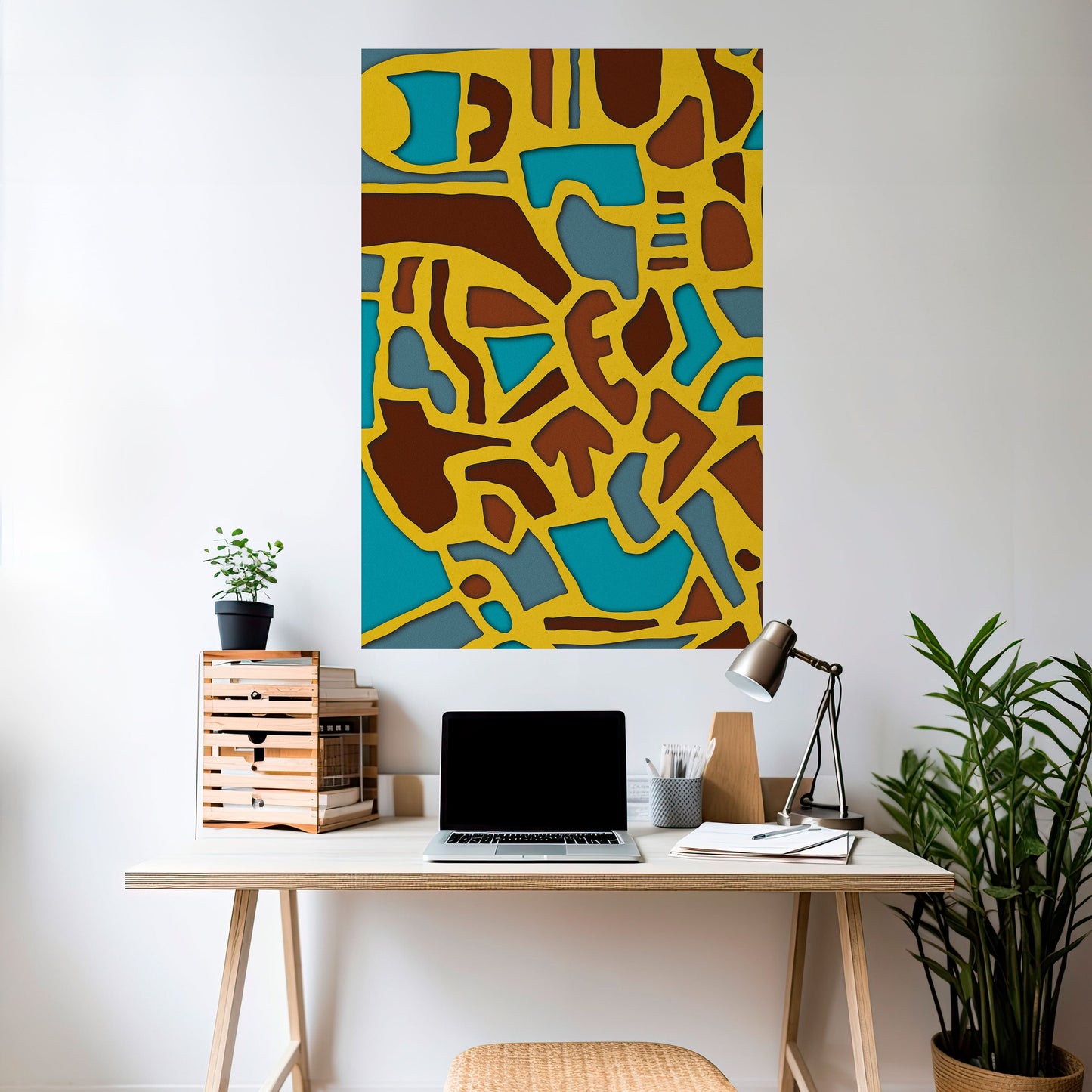 Poster verticale staccabile e attaccabile ARMONIA ASSIMMETRICA