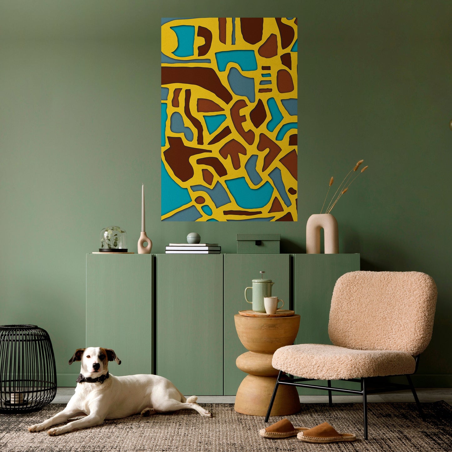 Poster verticale staccabile e attaccabile ARMONIA ASSIMMETRICA