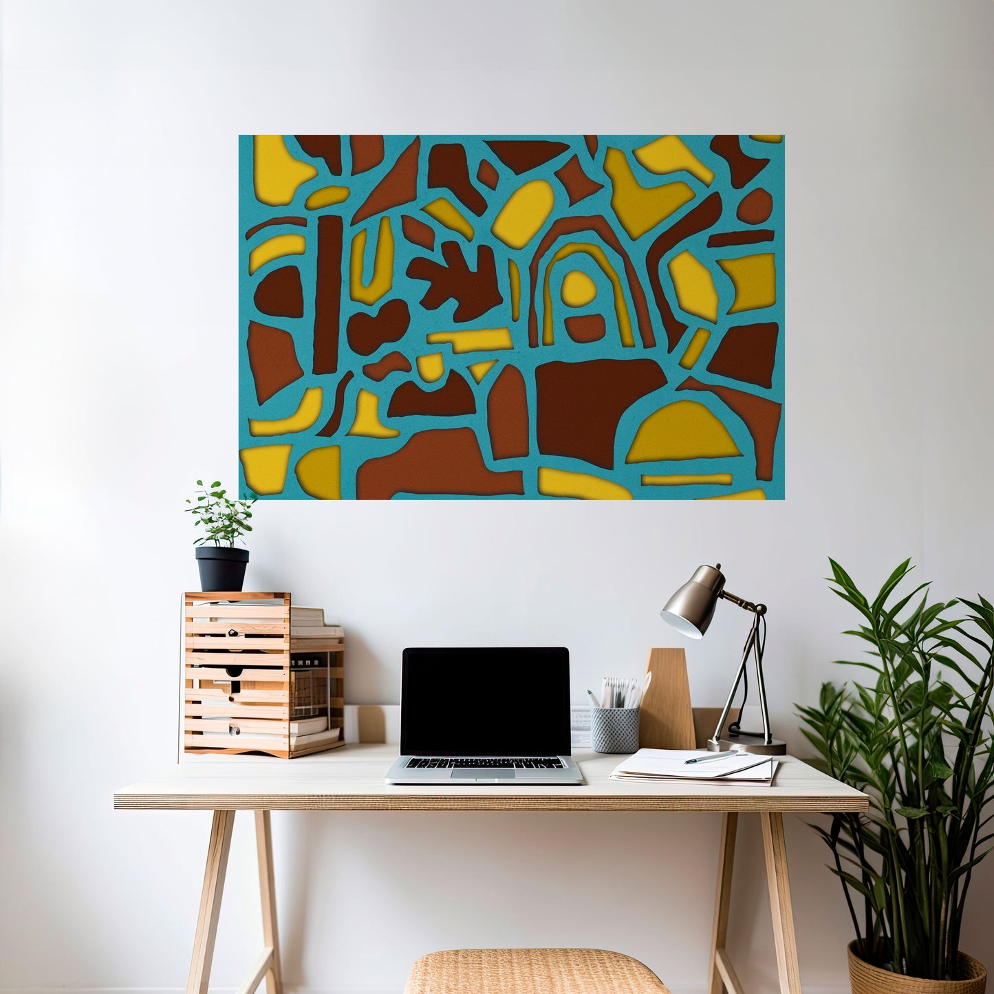 SHAPE EXTRAVAGANZA Poster orizzontale staccabile e attaccabile