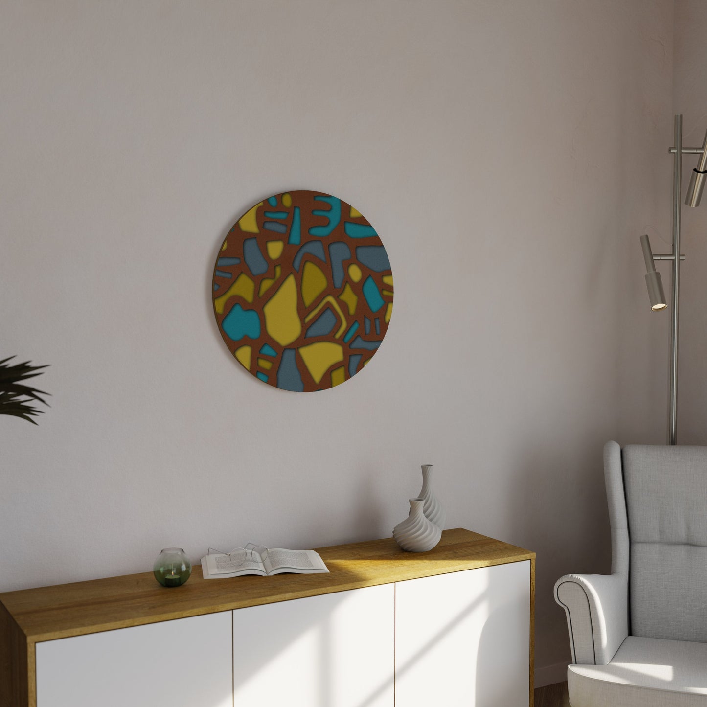 FORM SHUFFLE Round Wall Art