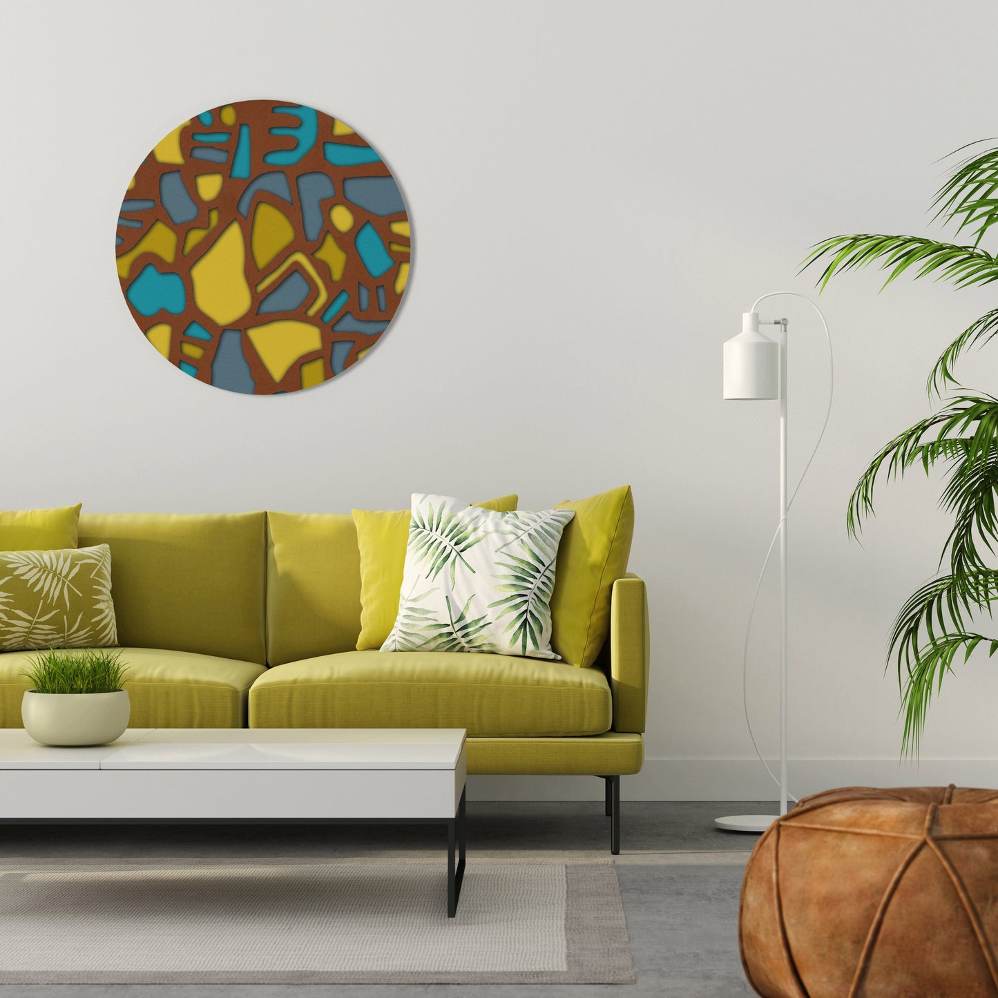 FORM SHUFFLE Round Wall Art