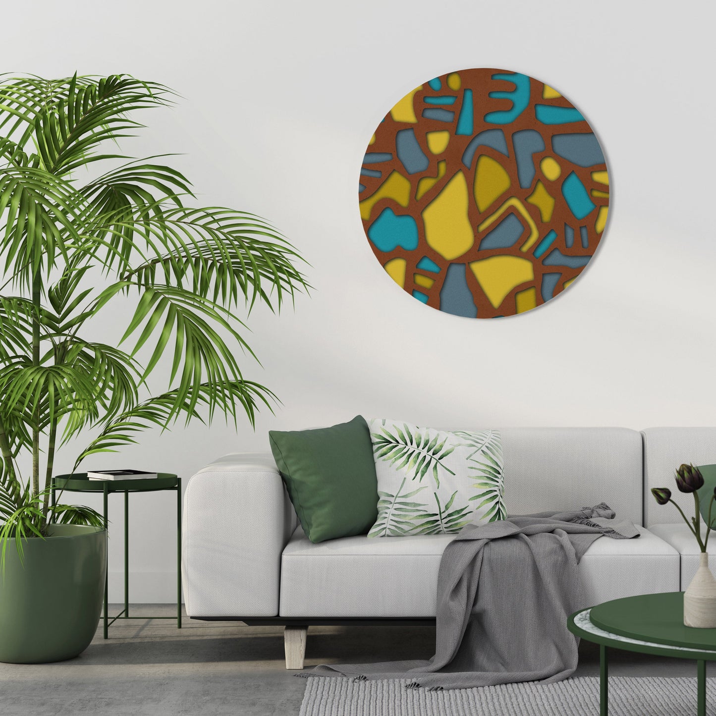 FORM SHUFFLE Round Wall Art