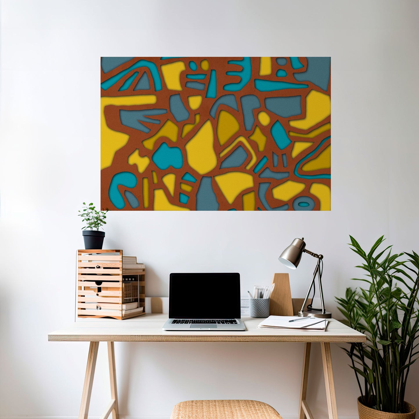 FORM SHUFFLE Poster orizzontale staccabile e attaccabile