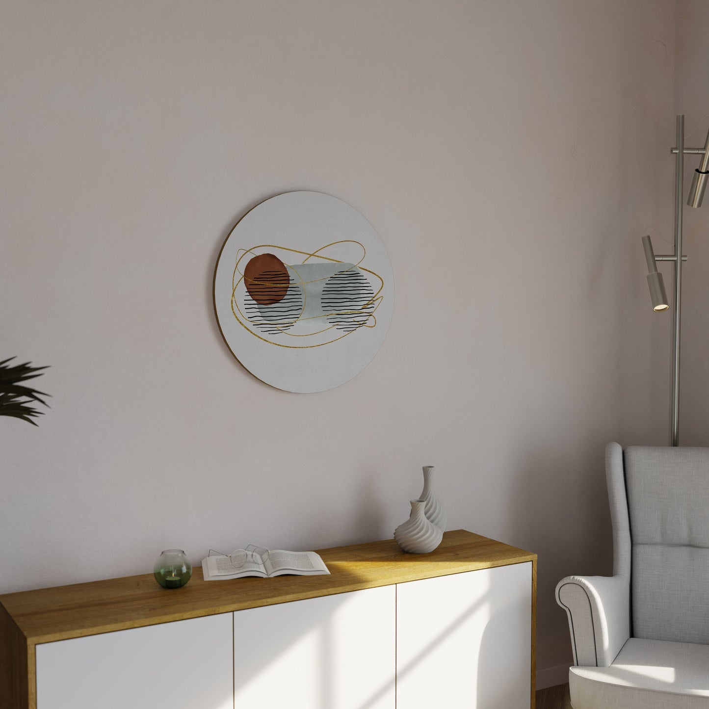 WRAPPED IN MOULD Round Wall Art