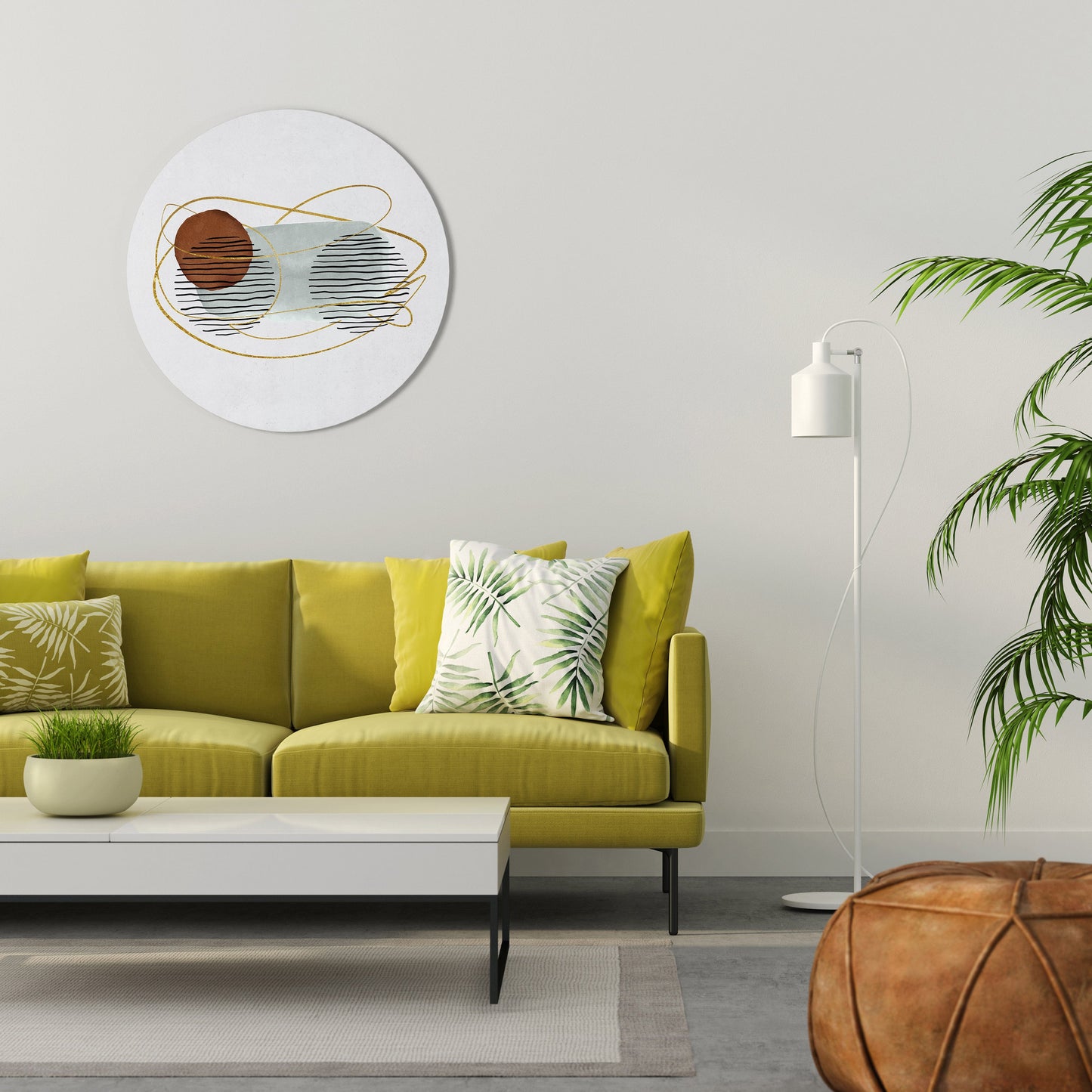 WRAPPED IN MOULD Round Wall Art