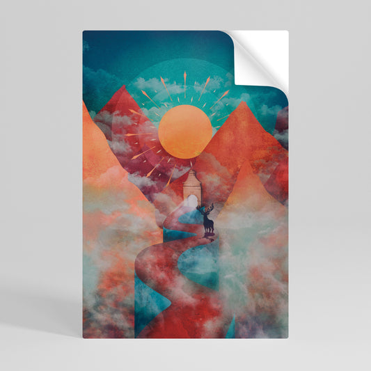 Poster verticale staccabile e attaccabile THE DEER MOUNTAIN