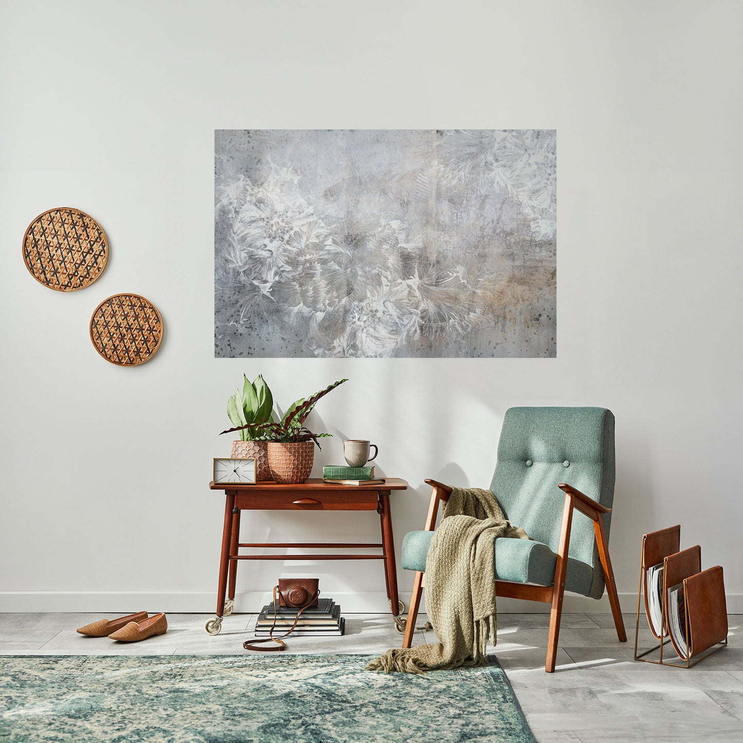 WHITE WHISPER Poster orizzontale staccabile e attaccabile
