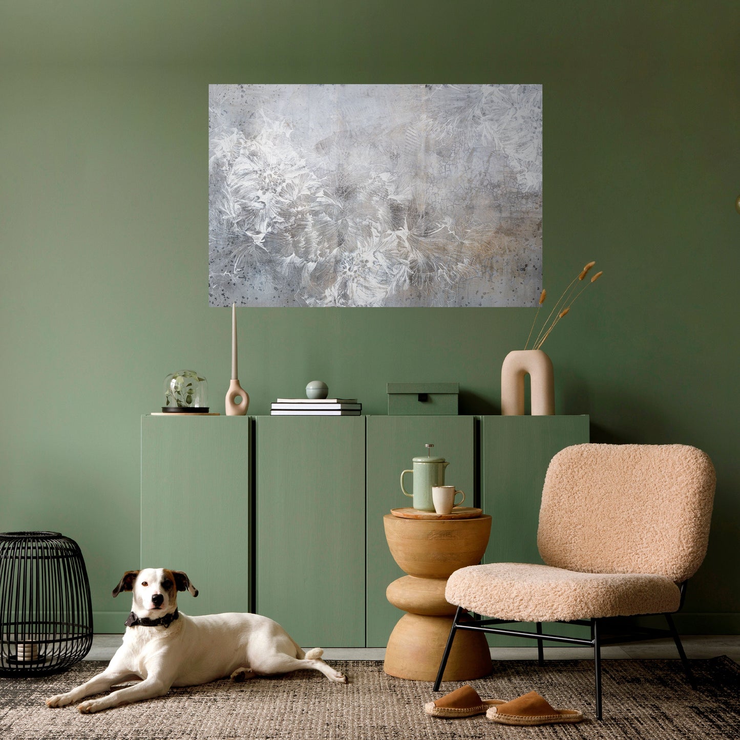WHITE WHISPER Poster orizzontale staccabile e attaccabile