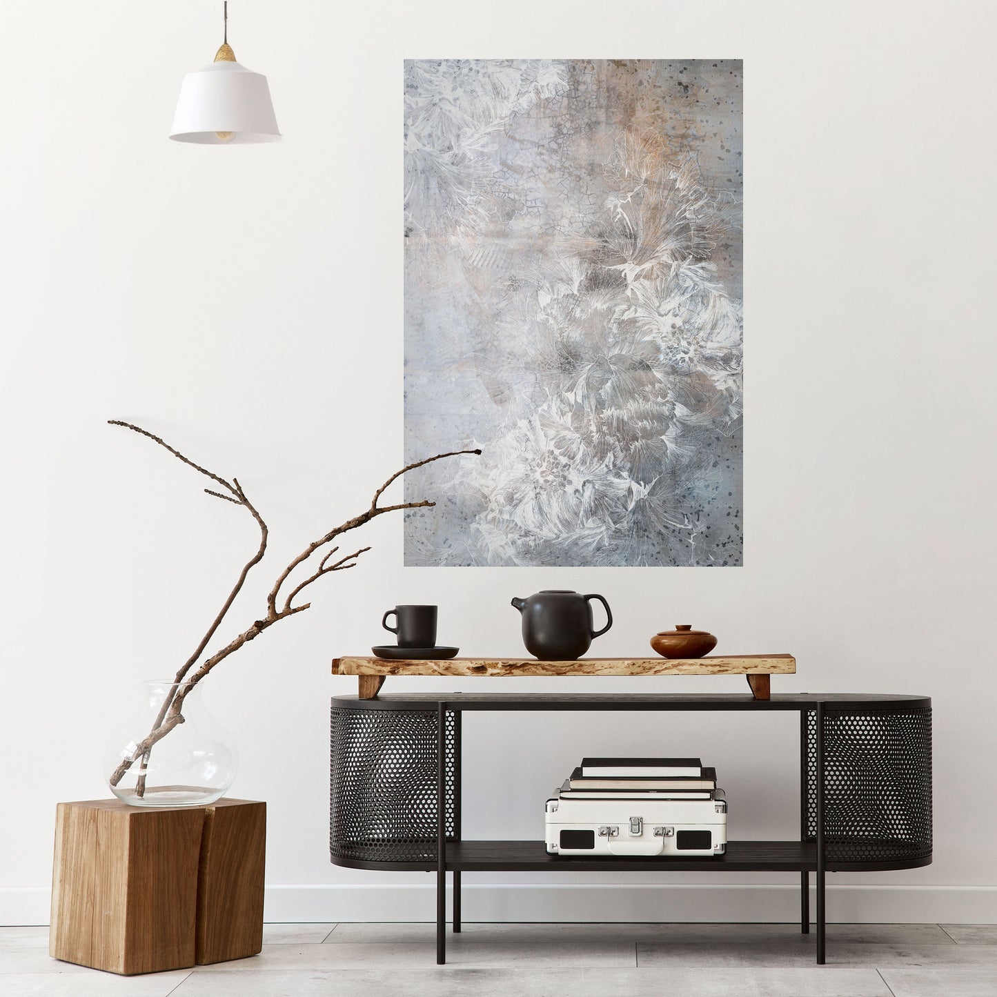 WHITE WHISPER Poster verticale staccabile e attaccabile