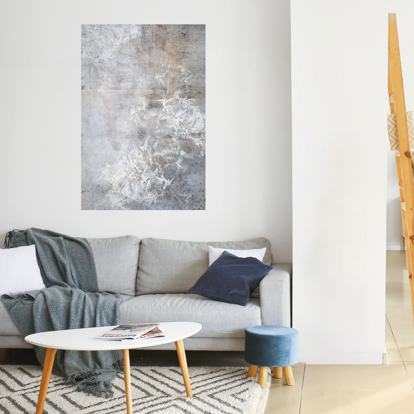WHITE WHISPER Poster verticale staccabile e attaccabile