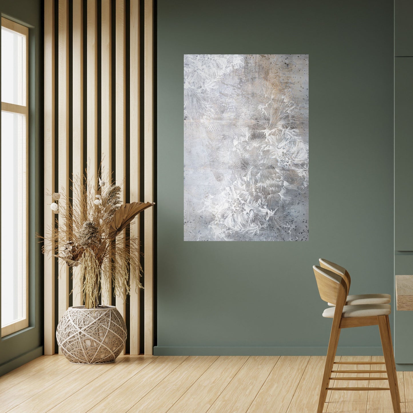 WHITE WHISPER Poster verticale staccabile e attaccabile