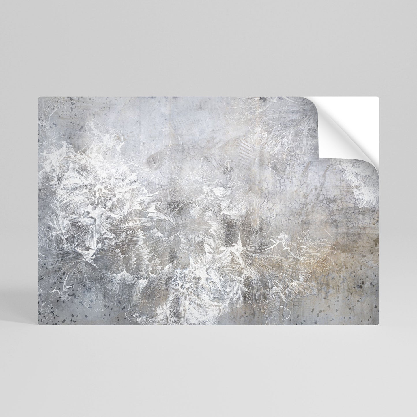 WHITE WHISPER Poster orizzontale staccabile e attaccabile