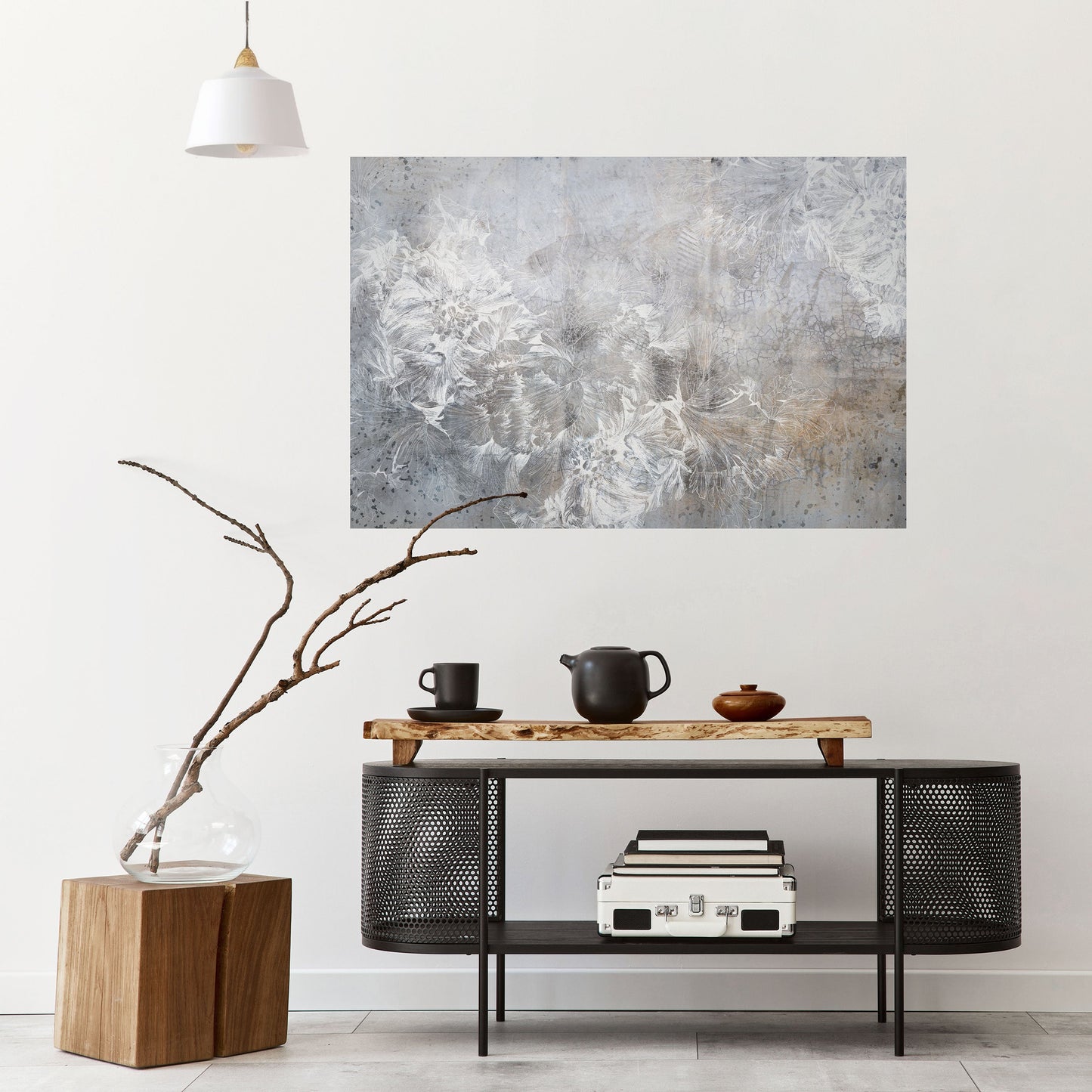 WHITE WHISPER Poster orizzontale staccabile e attaccabile