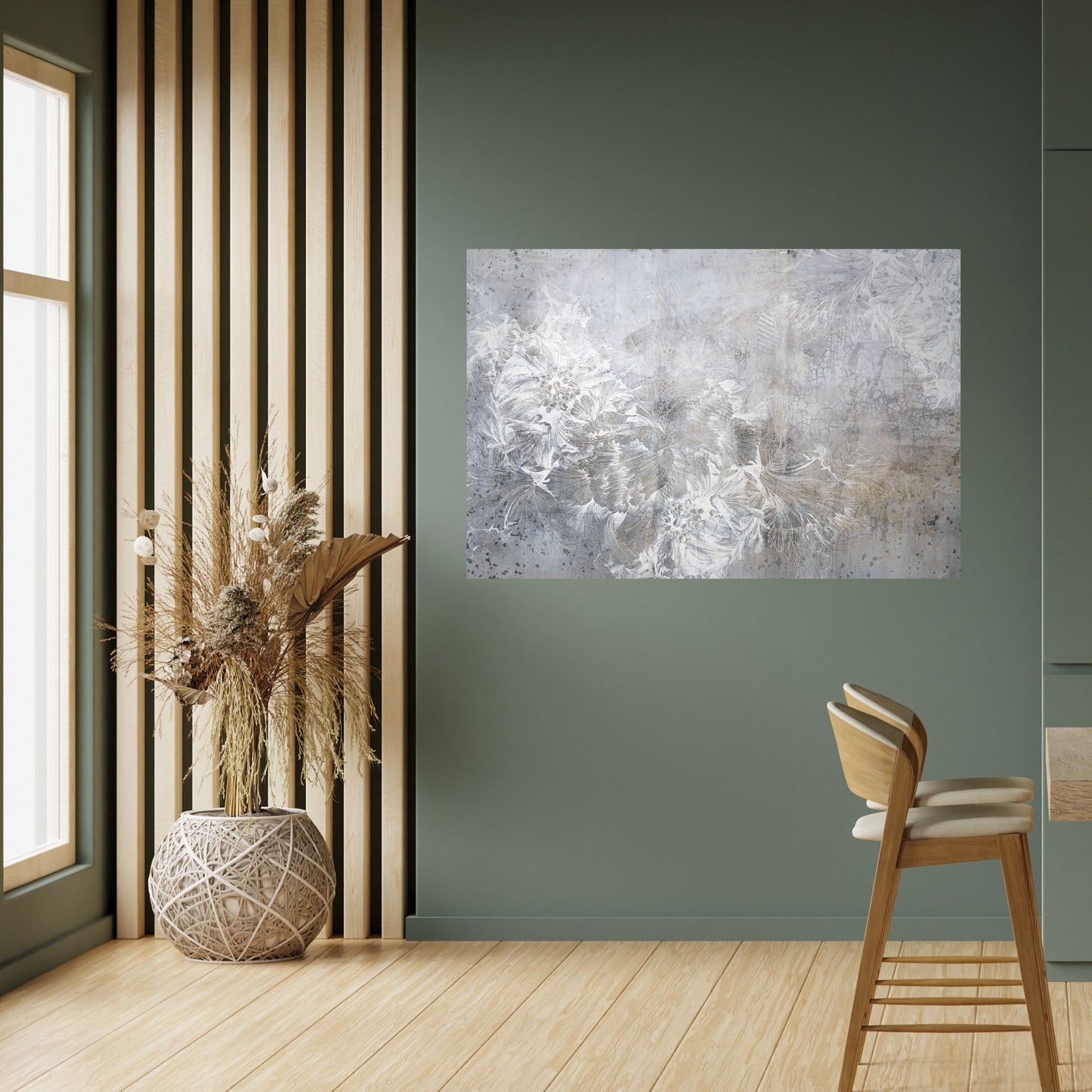 WHITE WHISPER Poster orizzontale staccabile e attaccabile