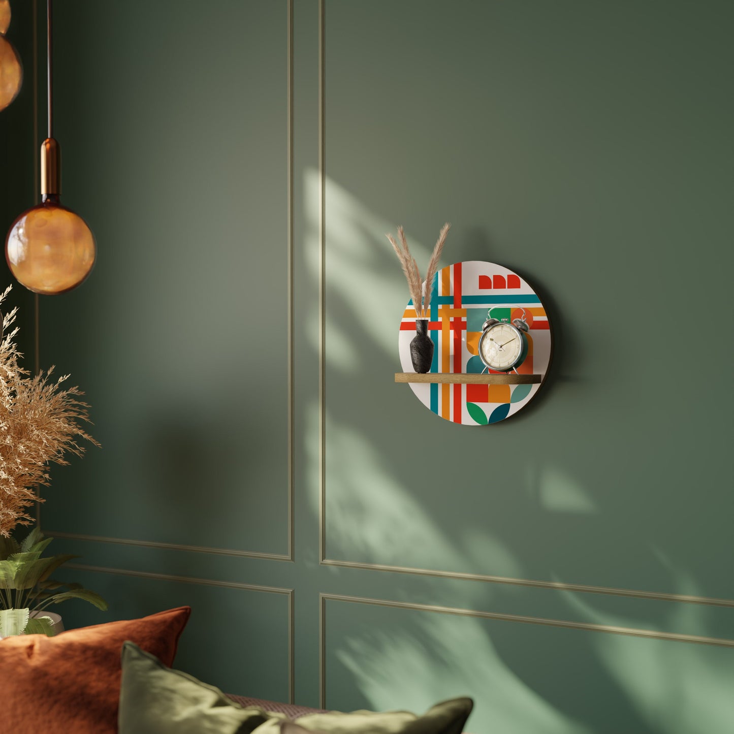 Mensola rotonda RADIANT RHAPSODY effetto rovere