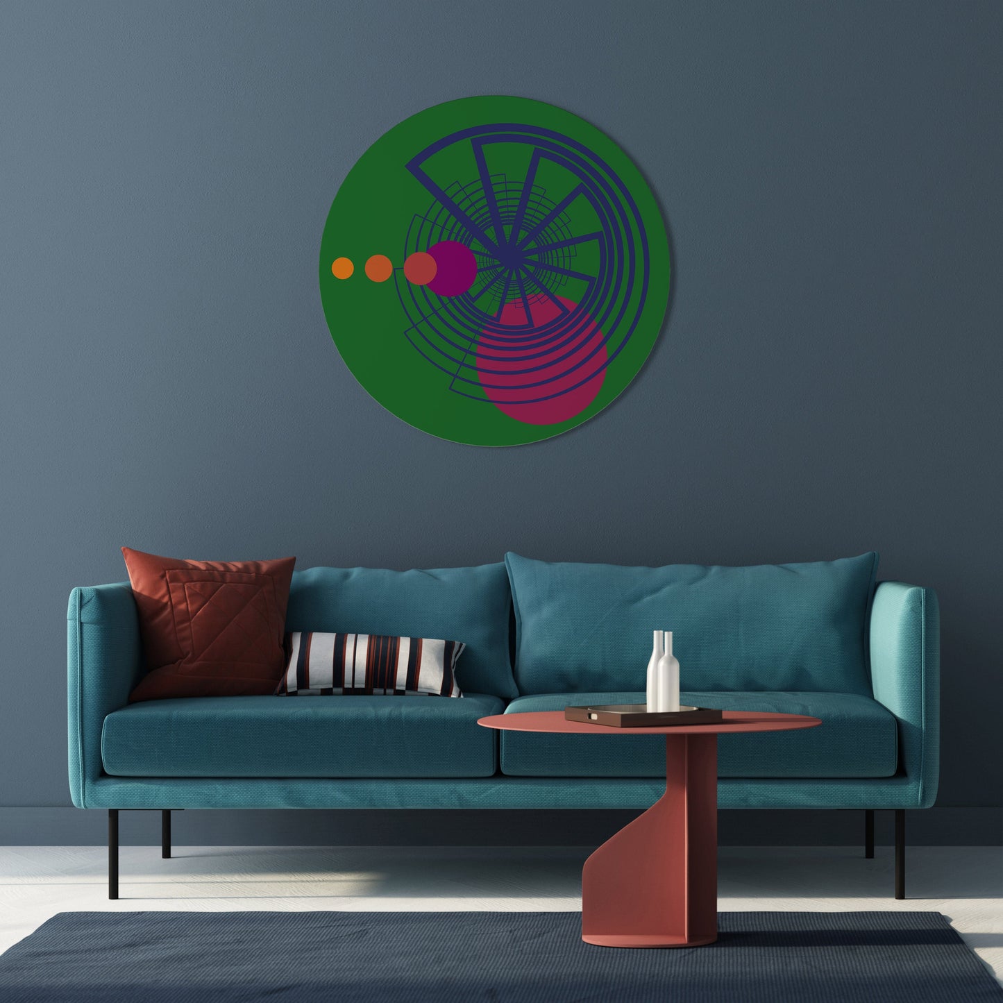 VIVID COLORWHEEL Round Wall Art