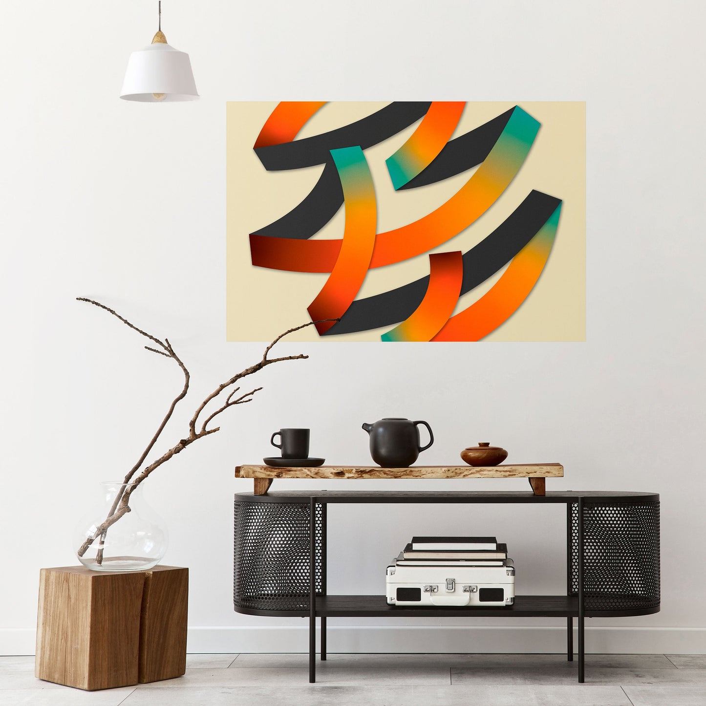 RIBBON REVERIE Poster orizzontale staccabile e attaccabile