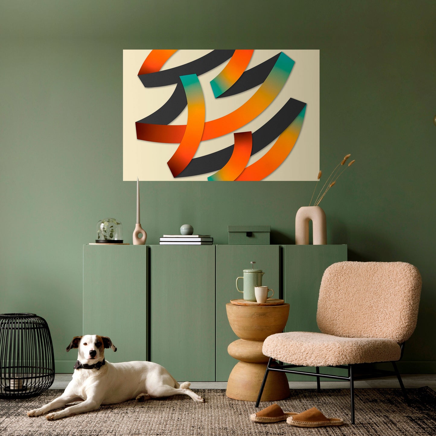 RIBBON REVERIE Poster orizzontale staccabile e attaccabile