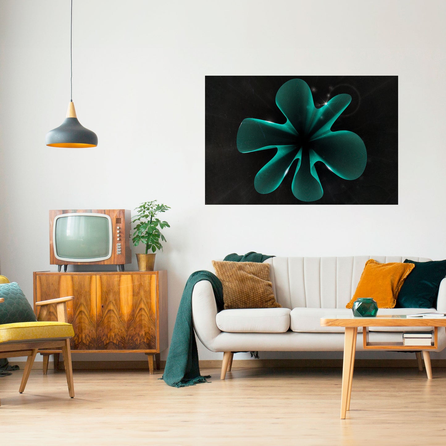 ILLUSIONE ELETTRICA Poster orizzontale staccabile e attaccabile