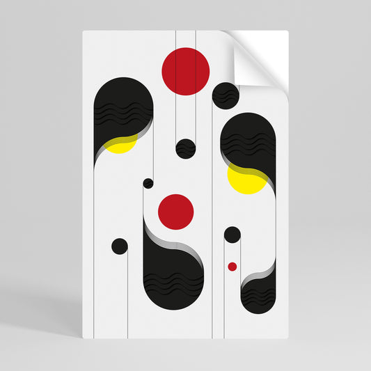 Poster verticale staccabile e attaccabile "Ninna Nanna con puntini"