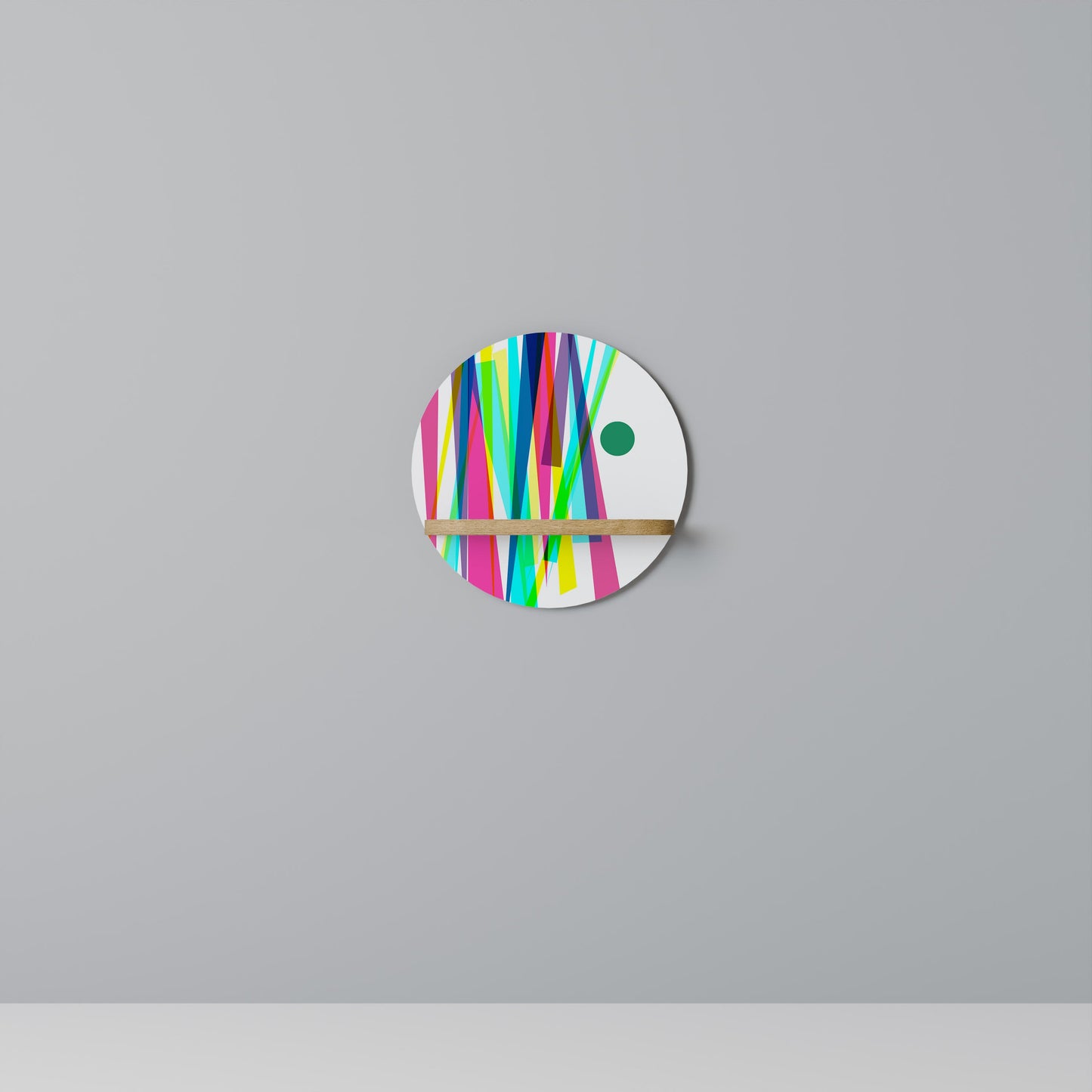 Mensola rotonda WHIMSY NEON effetto rovere