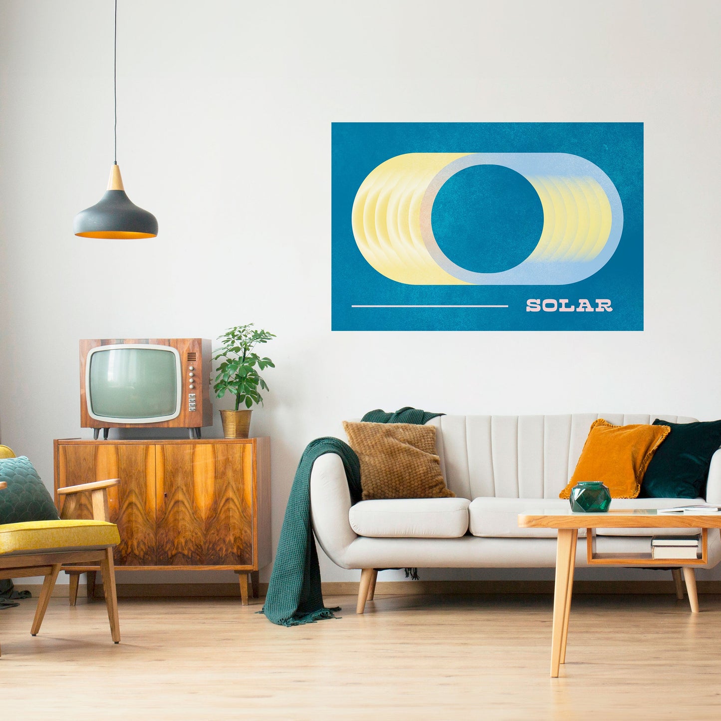 Poster orizzontale staccabile e attaccabile con APERTURA SOLARE