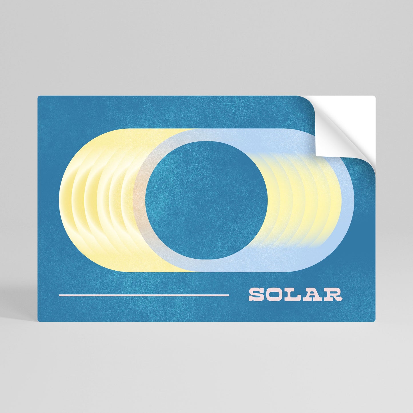 Poster orizzontale staccabile e attaccabile con APERTURA SOLARE