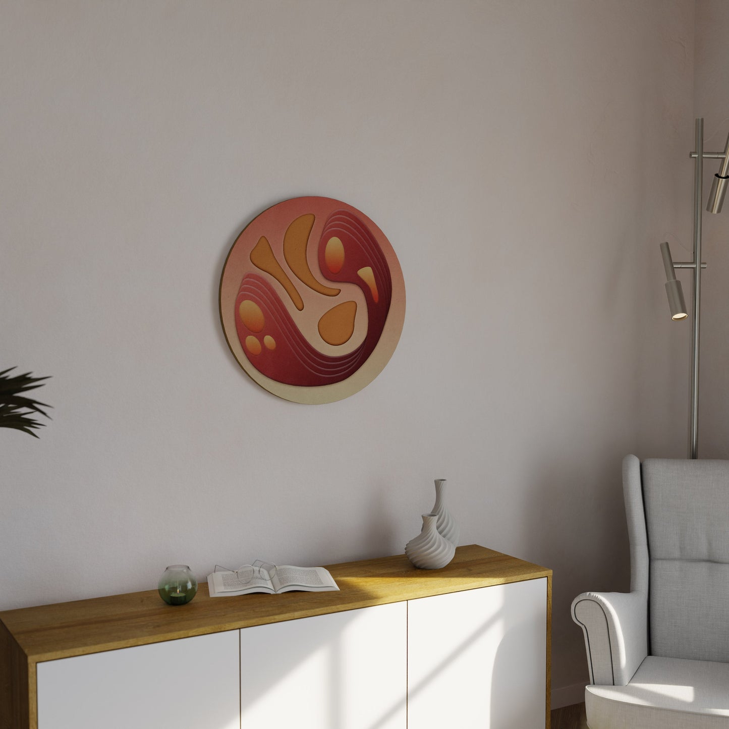 IMMERSION STRUCTURE Round Wall Art